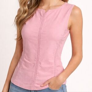 Belldini Light Pink Sleeveless Knit Tank Size Large